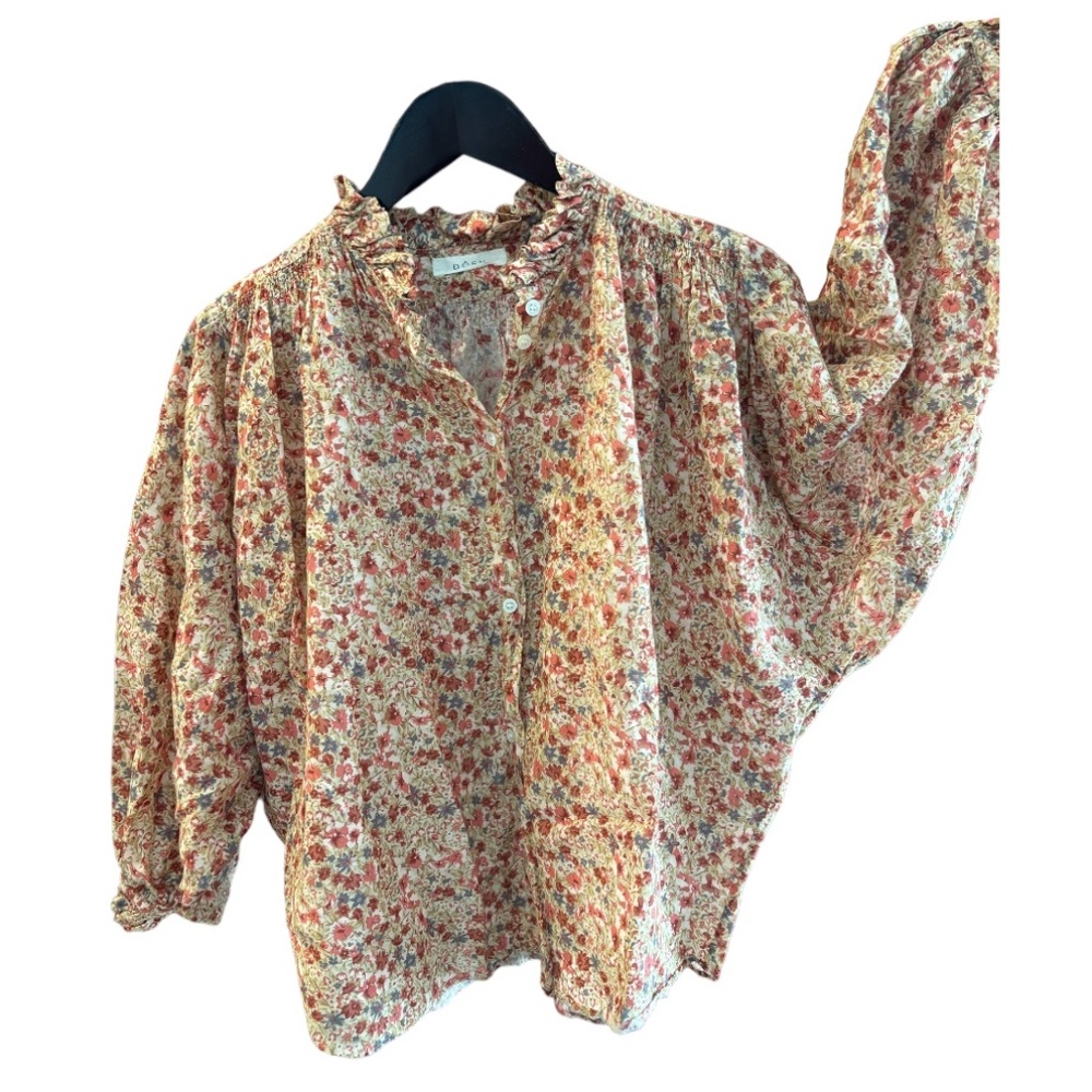 Doen Rose Top in Pink Valley Floral Sz Small ~ Perfect for fall!